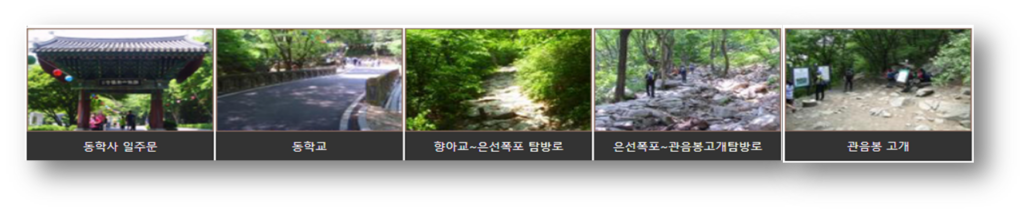 동학사 코스 개요